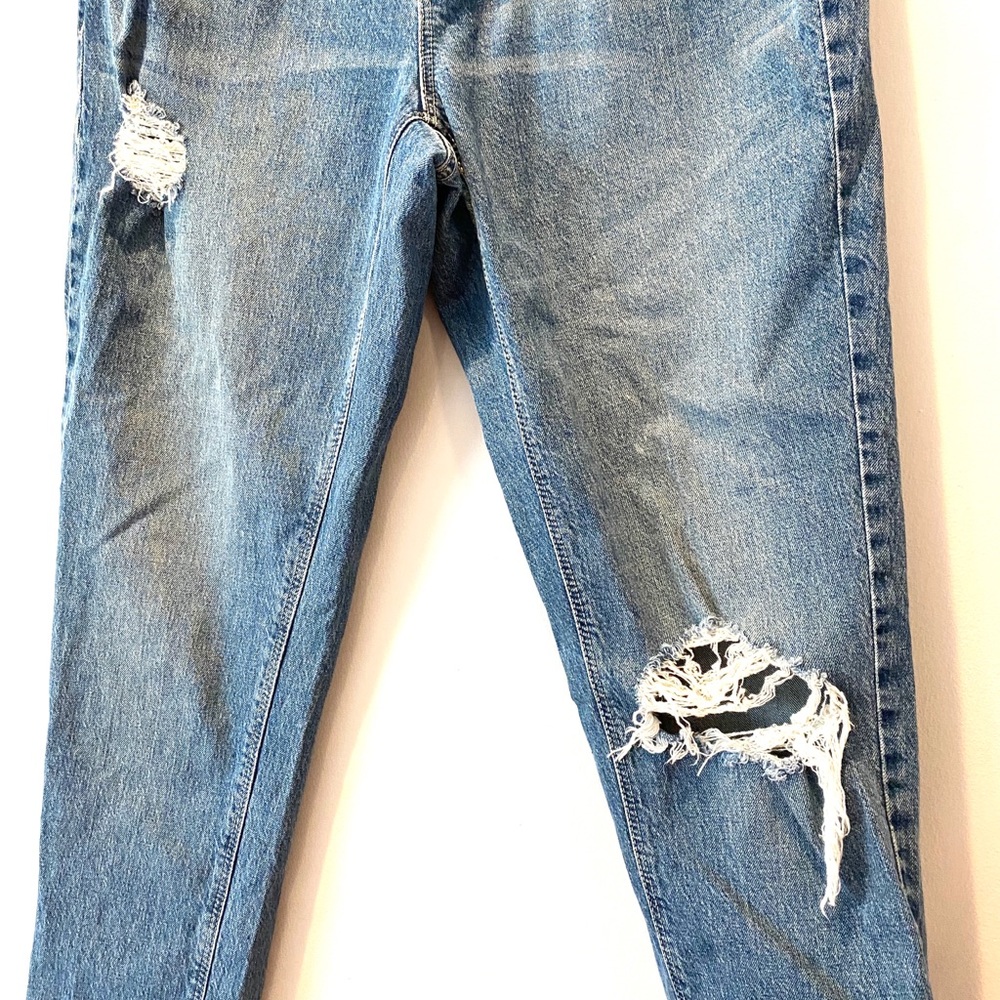 GARAGE 09 High Waisted Cropped Distressed Jeans - Picture 7 of 10